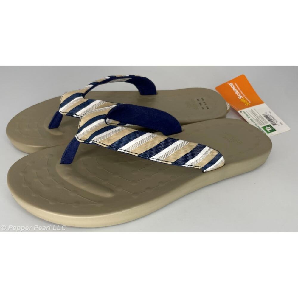 Flip Flop Thong Sandal Khaki Womens Size 7.5 to 8 Soft Science Waterfall Palm